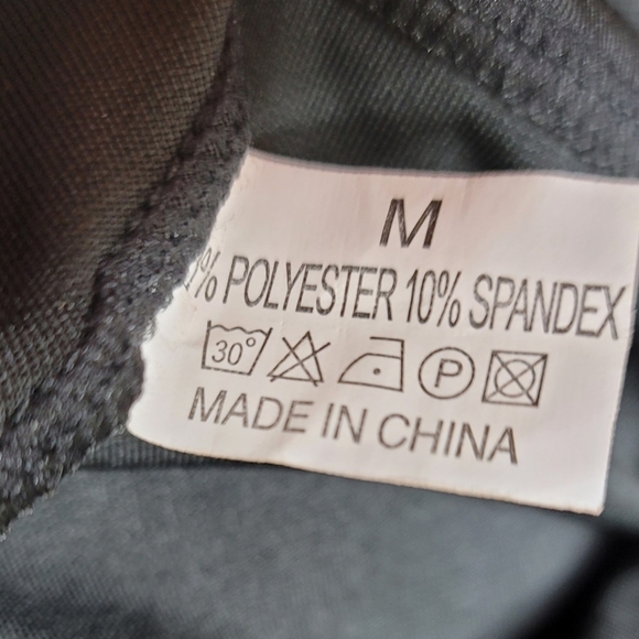 Black Scrunch Butt Full-length Leggings Mid-rise Women's Size Medium - Picture 5 of 9